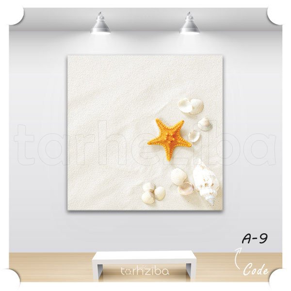 تابلو تزیینی ستاره در ساحل (A-9) - خرید تابلو شاسی
