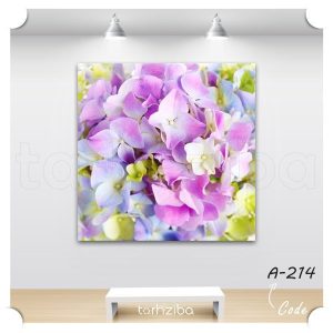 تابلو دیواری گل های بنفش (A-214) - خرید تابلو شاسی
