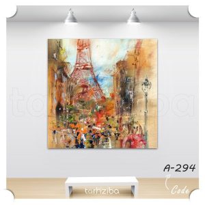 تابلو عکس ابستره شهر پاریس (A-294) - خرید تابلو شاسی