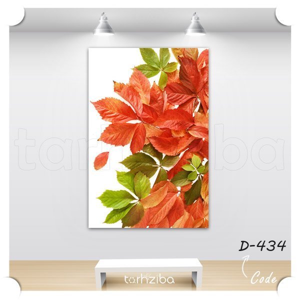 تابلو منظره برگهای پاییزی (D-434) - خرید تابلو شاسی