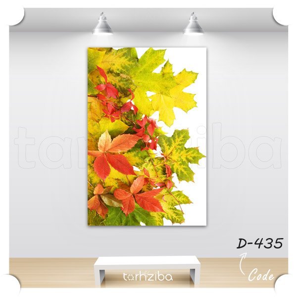 تابلو منظره برگهای پاییزی (D-435) - خرید تابلو شاسی