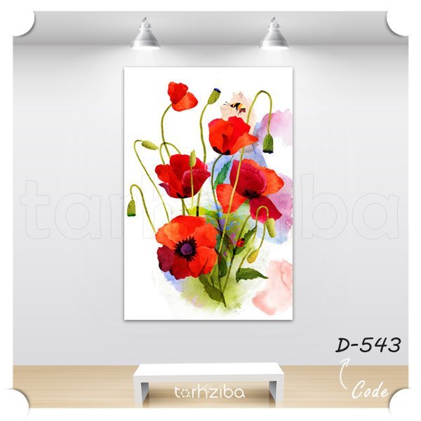 تابلو نقاشی مدرن گل ها (D-543) - خرید تابلو شاسی