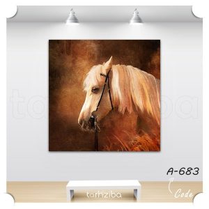 تابلو هنری و دکوراتیو اسب زیبا (A-683) - خرید تابلو شاسی