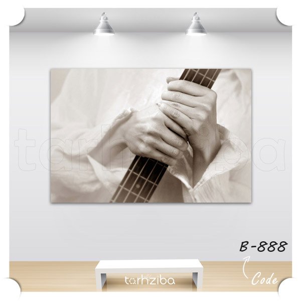 تابلو هنری نوازنده گیتار (B-888) - خرید تابلو شاسی