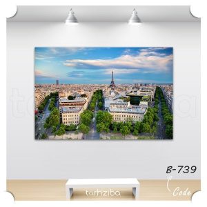 تابلو عکس منظره پاریس زیبا (B-739) - خرید تابلو شاسی