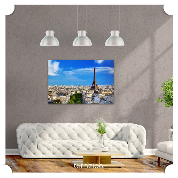 تابلو عکس نمای شهر پاریس (B-738) - خرید تابلو شاسی
