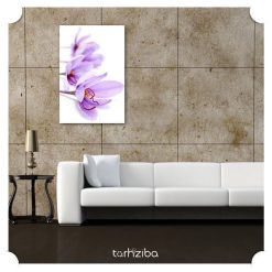تابلو هنری و مدرن گل زعفران صورتی 7 تابلو مدرن و دکوراتیو گل زعفران