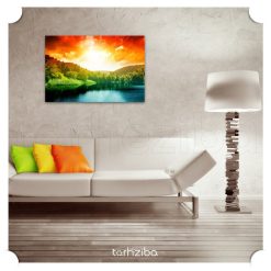 تابلو منظره مدرن غروب دل انگیز آفتاب