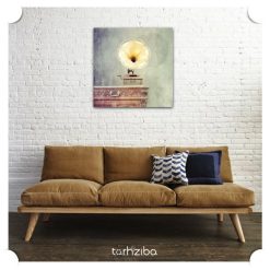 تابلو دکوراتیو طرح گرامافون کلاسیک 7 تابلو هنری و کلاسیک طرح گرامافون قدیمی