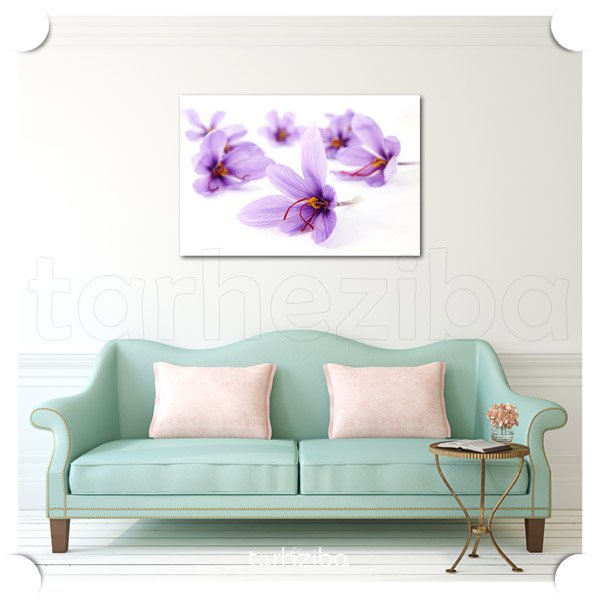 تابلو تزیینی گل زعفران (B-252) - خرید تابلو شاسی