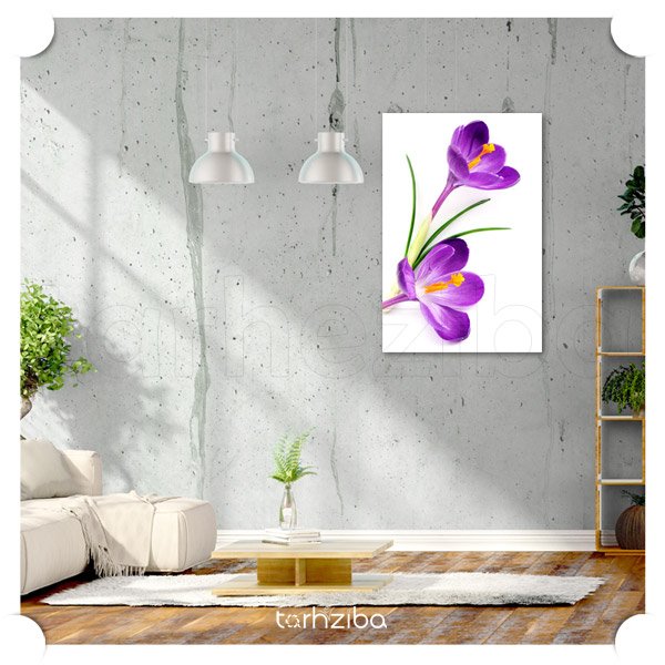 تابلو عکس مدرن گل زعفران (D-254) - خرید تابلو شاسی