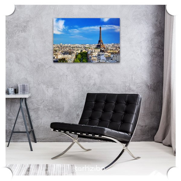 تابلو عکس نمای شهر پاریس (B-738) - خرید تابلو شاسی