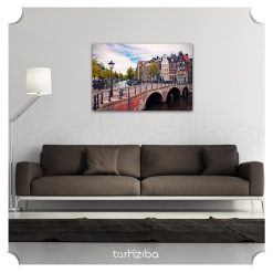 تابلو دیواری منظره دل انگیز آمستردام 5 تابلو منظره شهر زیبای آمستردام