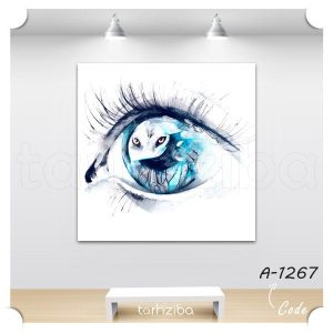 تابلو دکوراتیو و مدرن چشم جذاب (A-1267) - خرید تابلو شاسی