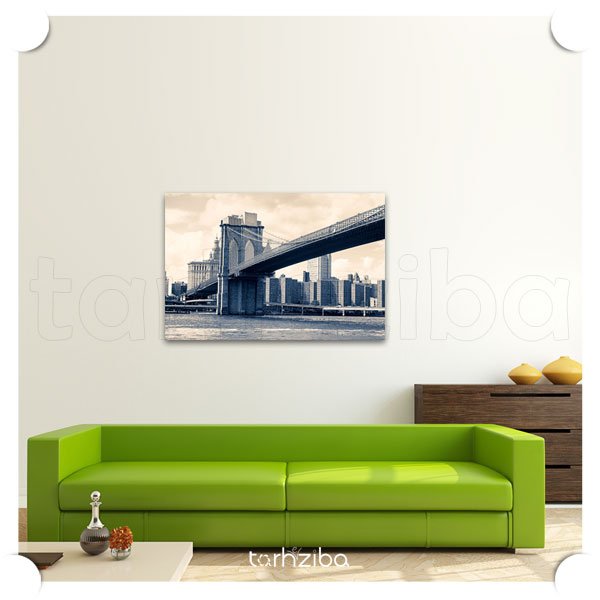 تابلو تزیینی دیدار از پل بروکلین (B-1290) - خرید تابلو شاسی